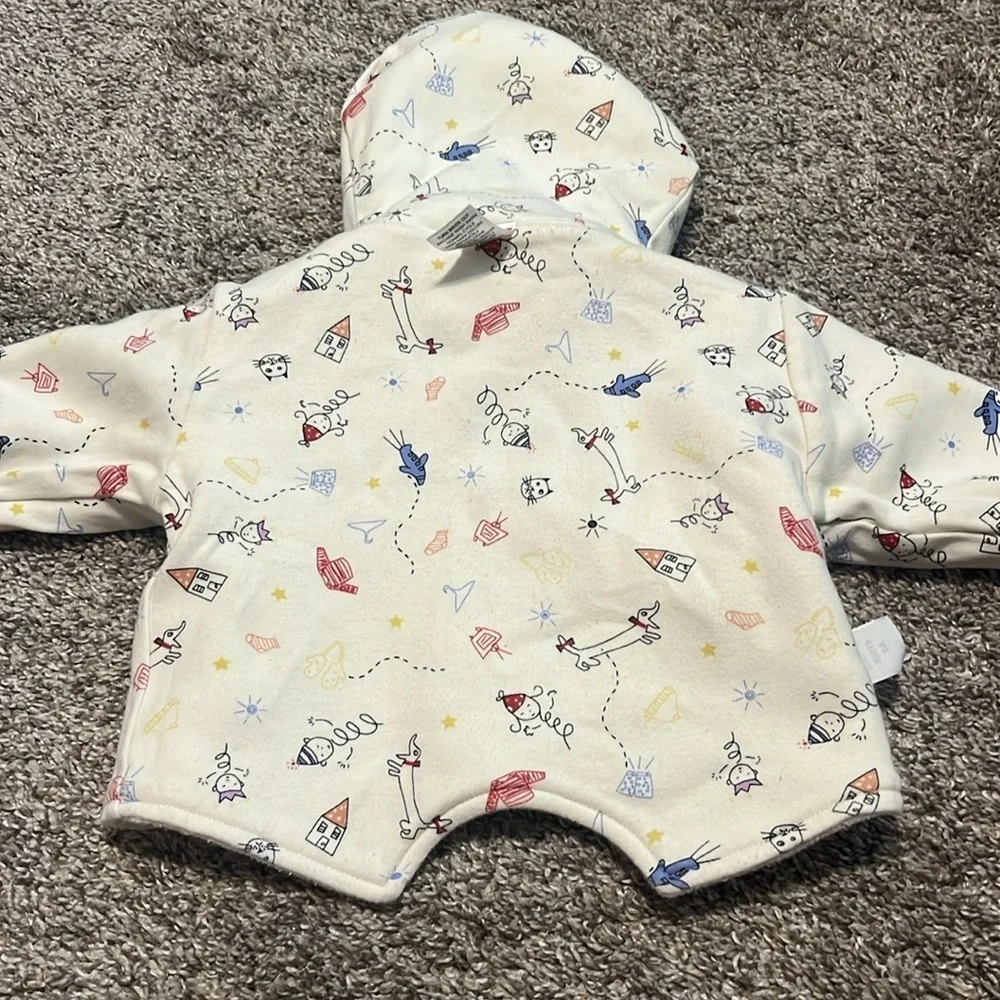 Fisher Price Vintage‎ Button Up Reversible Infant Jacket 3M